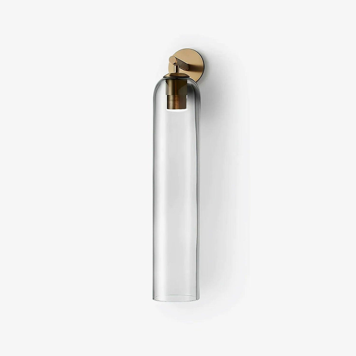 Modern Cylinder Glass Wall Light, Up or Down Mount