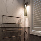 Modern Cylinder Glass Wall Light, Up or Down Mount