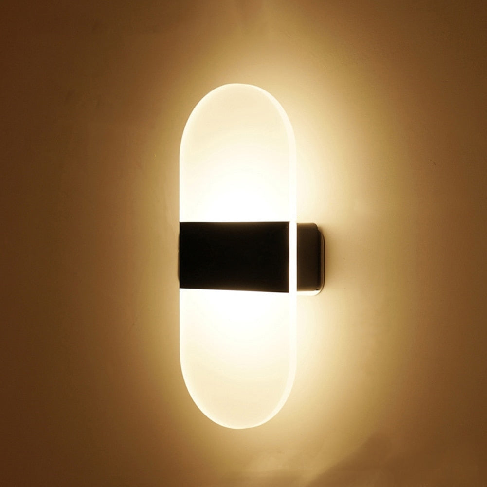 Modern LED Wall Light with Motion Sensor and Touch Switch