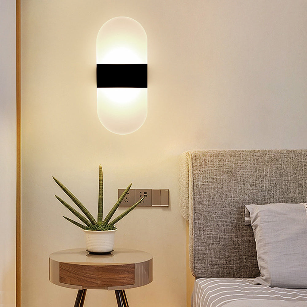 Modern LED Wall Light with Motion Sensor and Touch Switch