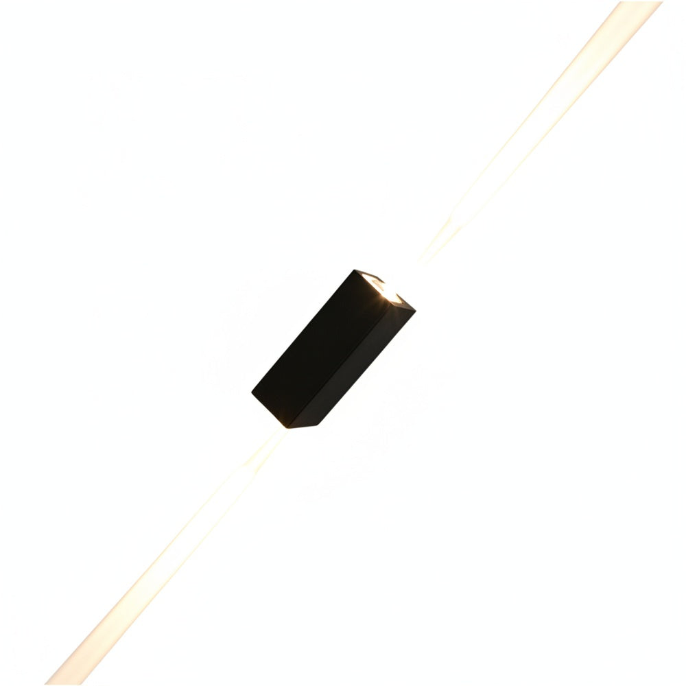 Modern Up and Down LED Wall Light with Beam Effect, Black