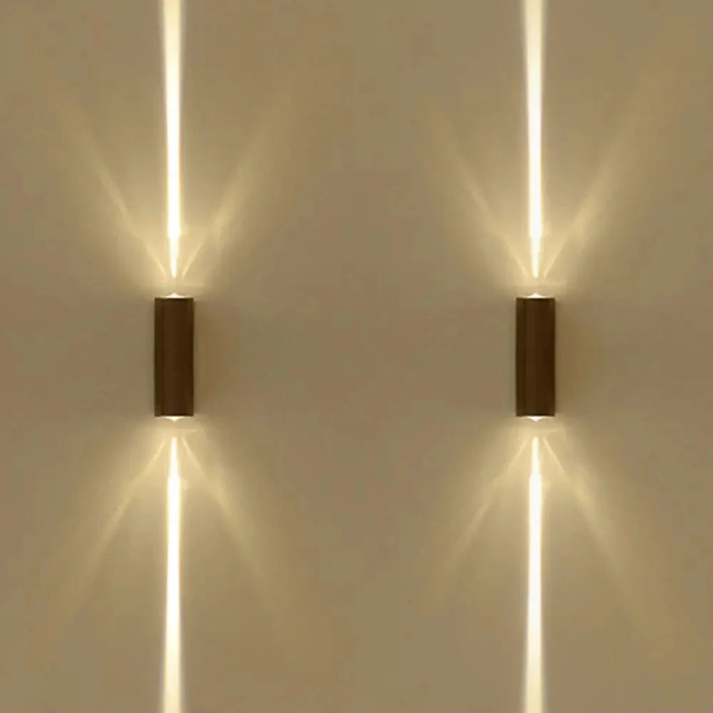 Modern Up and Down LED Wall Light with Beam Effect, Black