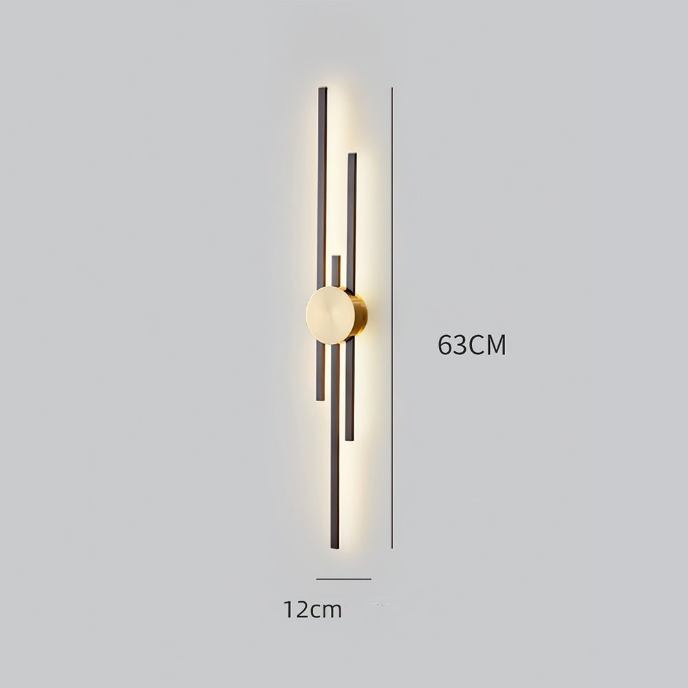 Three Bar Wall Light with Round Base, 18W 1440 Lumen LED
