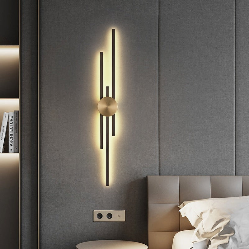 Three Bar Wall Light with Round Base, 18W 1440 Lumen LED