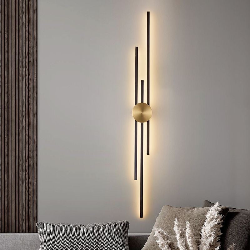 Three Bar Wall Light with Round Base, 18W 1440 Lumen LED