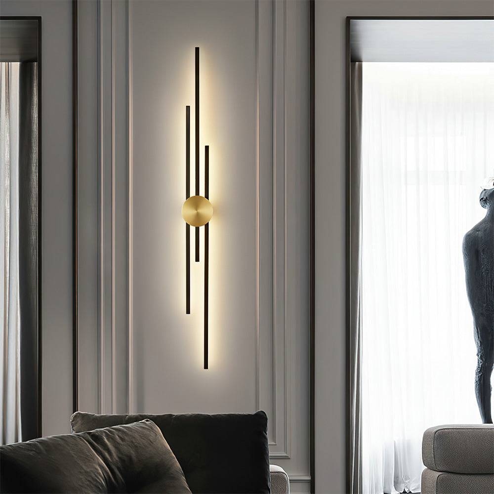 Three Bar Wall Light with Round Base, 18W 1440 Lumen LED