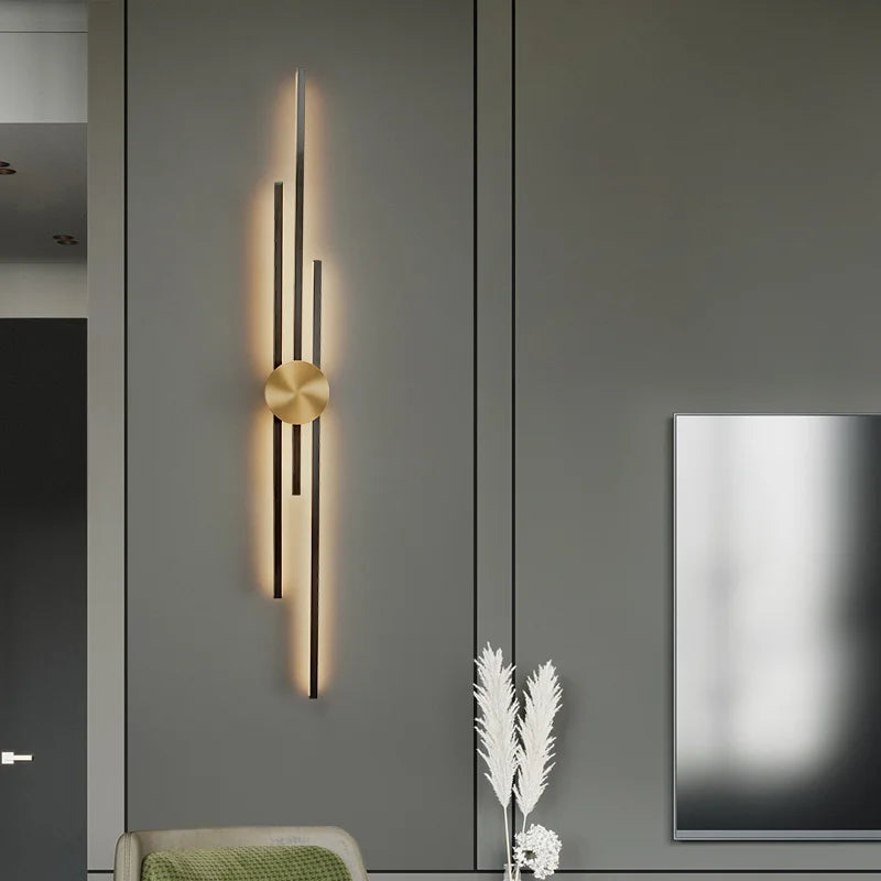 Three Bar Wall Light with Round Base, 18W 1440 Lumen LED