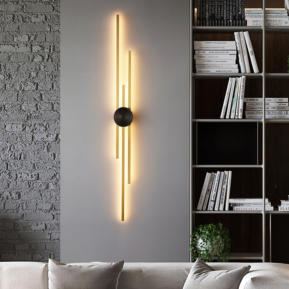 Three Bar Wall Light with Round Base, 18W 1440 Lumen LED