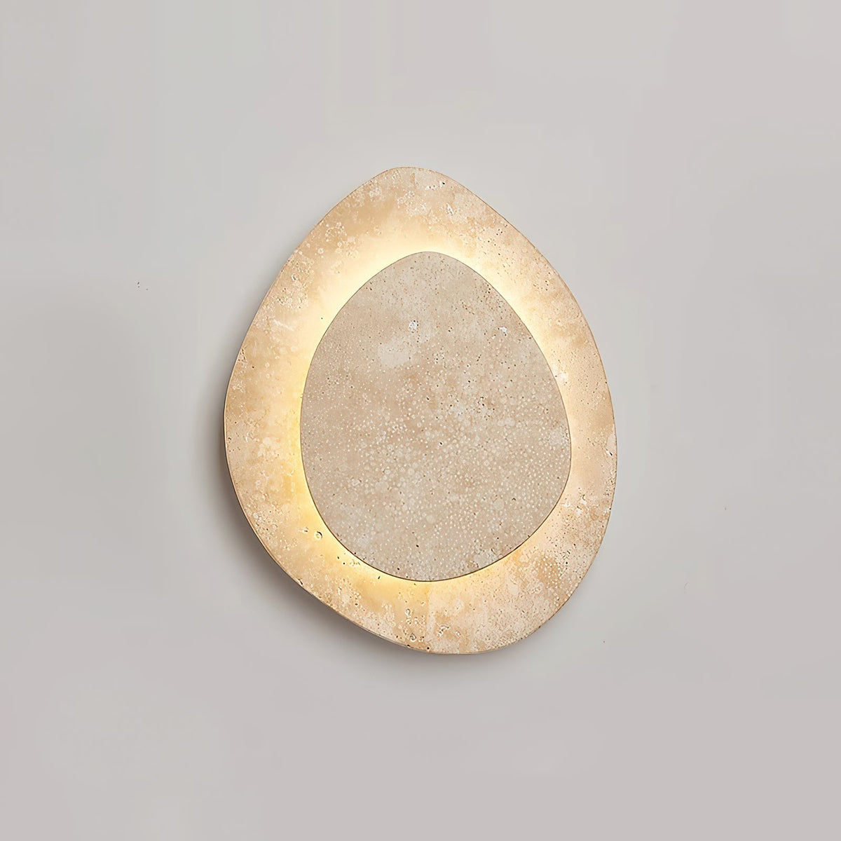 Travertine Stone Wall Light with Integrated Light Source