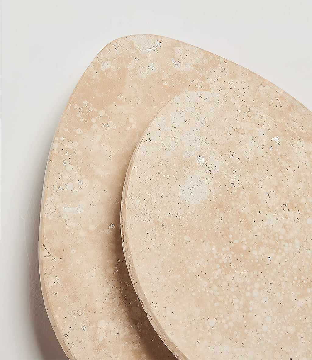 Travertine Stone Wall Light with Integrated Light Source