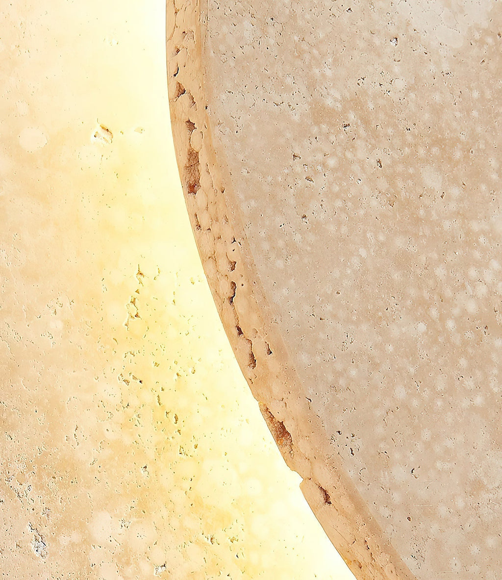 Travertine Stone Wall Light with Integrated Light Source