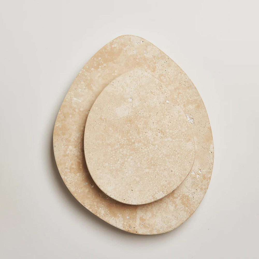 Travertine Stone Wall Light with Integrated Light Source
