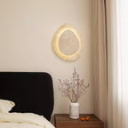 Travertine Stone Wall Light with Integrated Light Source
