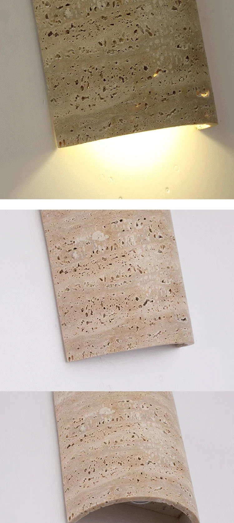 Travertine Wall Light, Up and Down Glow, IP65 Rated