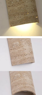 Travertine Wall Light, Up and Down Glow, IP65 Rated