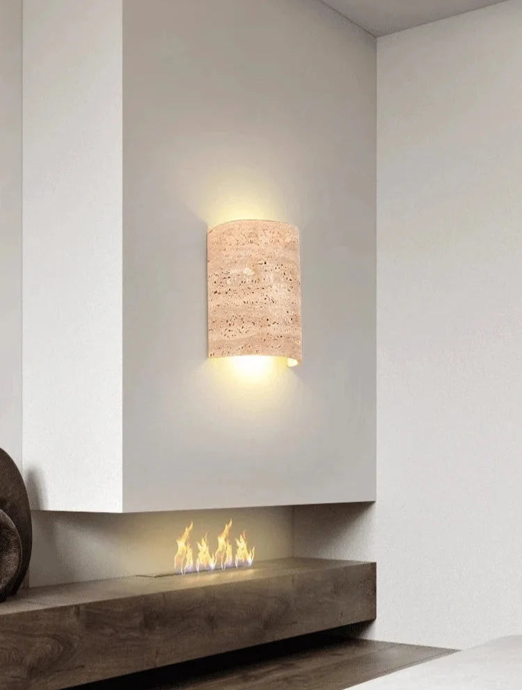 Travertine Wall Light, Up and Down Glow, IP65 Rated