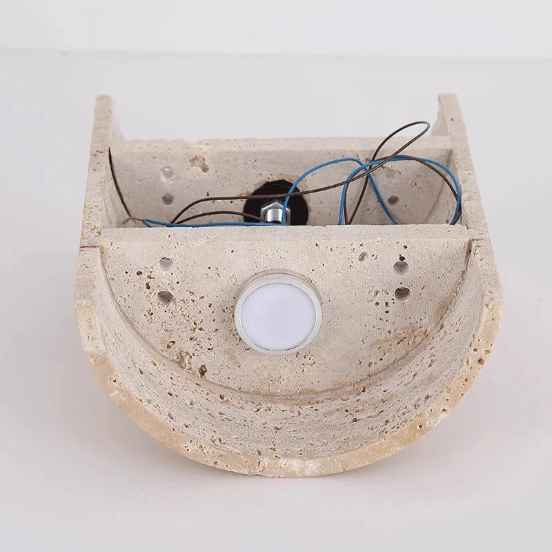 Travertine Wall Light, Up and Down Glow, IP65 Rated