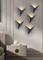 Modern Triangular Wall Light with Integrated LED, 25 cm