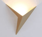 Modern Triangular Wall Light with Integrated LED, 25 cm