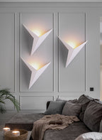 Modern Triangular Wall Light with Integrated LED, 25 cm