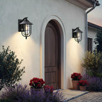 Retro Cage Outdoor Wall Lantern with Motion Sensor, IP54