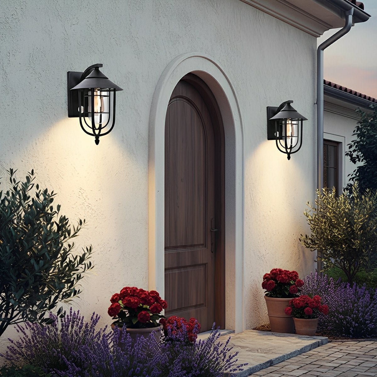 Retro Cage Outdoor Wall Lantern with Motion Sensor, IP54