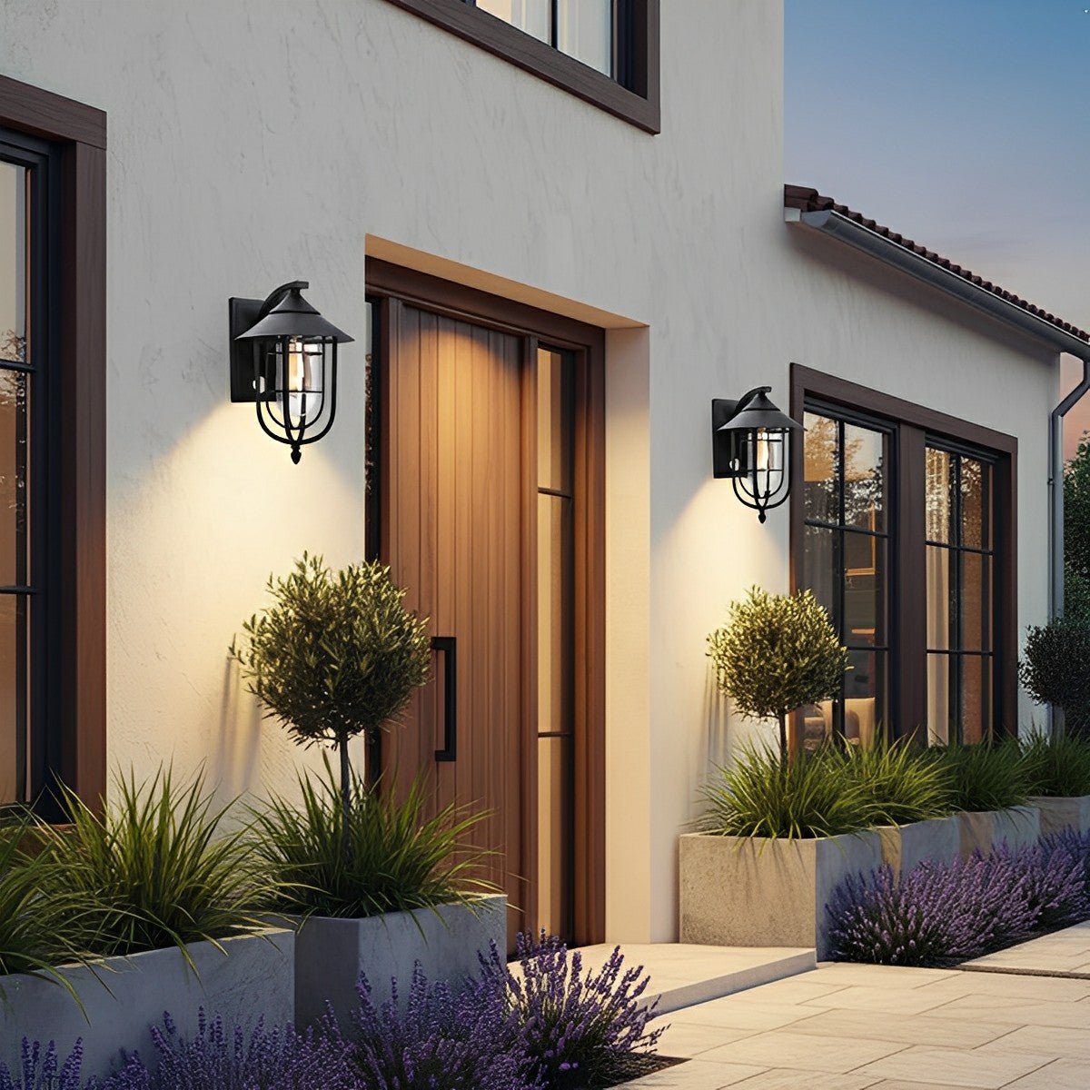 Retro Cage Outdoor Wall Lantern with Motion Sensor, IP54