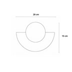 Retro Opal Globe Wall Light with Half-Dome Base, G9