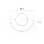 Retro Opal Globe Wall Light with Half-Dome Base, G9