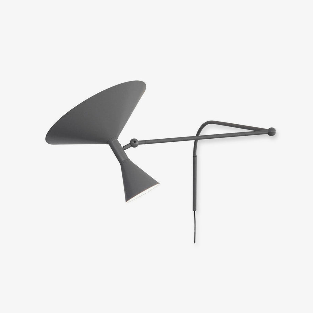Retro Double Cone Wall Light with Adjustable Swing Arm