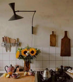 Retro Double Cone Wall Light with Adjustable Swing Arm
