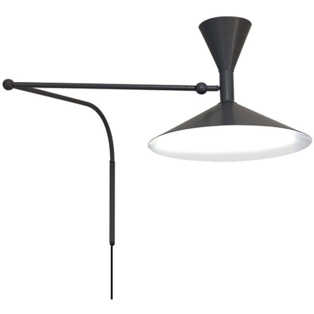 Retro Double Cone Wall Light with Adjustable Swing Arm