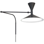 Retro Double Cone Wall Light with Adjustable Swing Arm