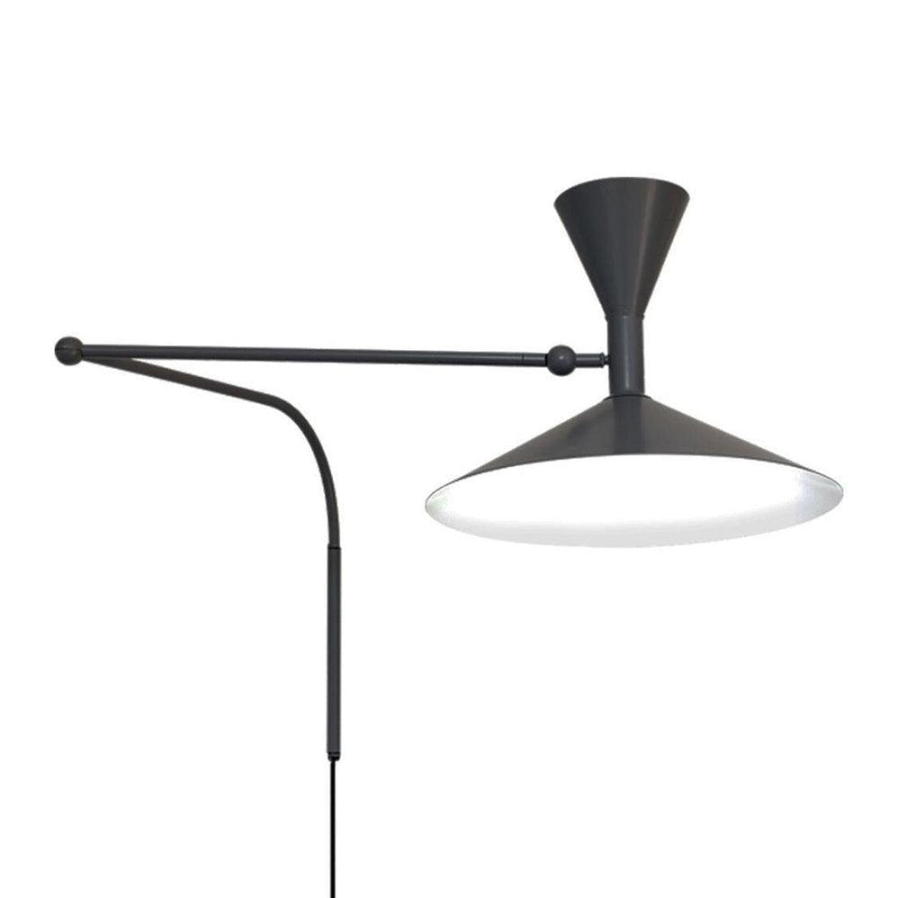 Retro Double Cone Wall Light with Adjustable Swing Arm
