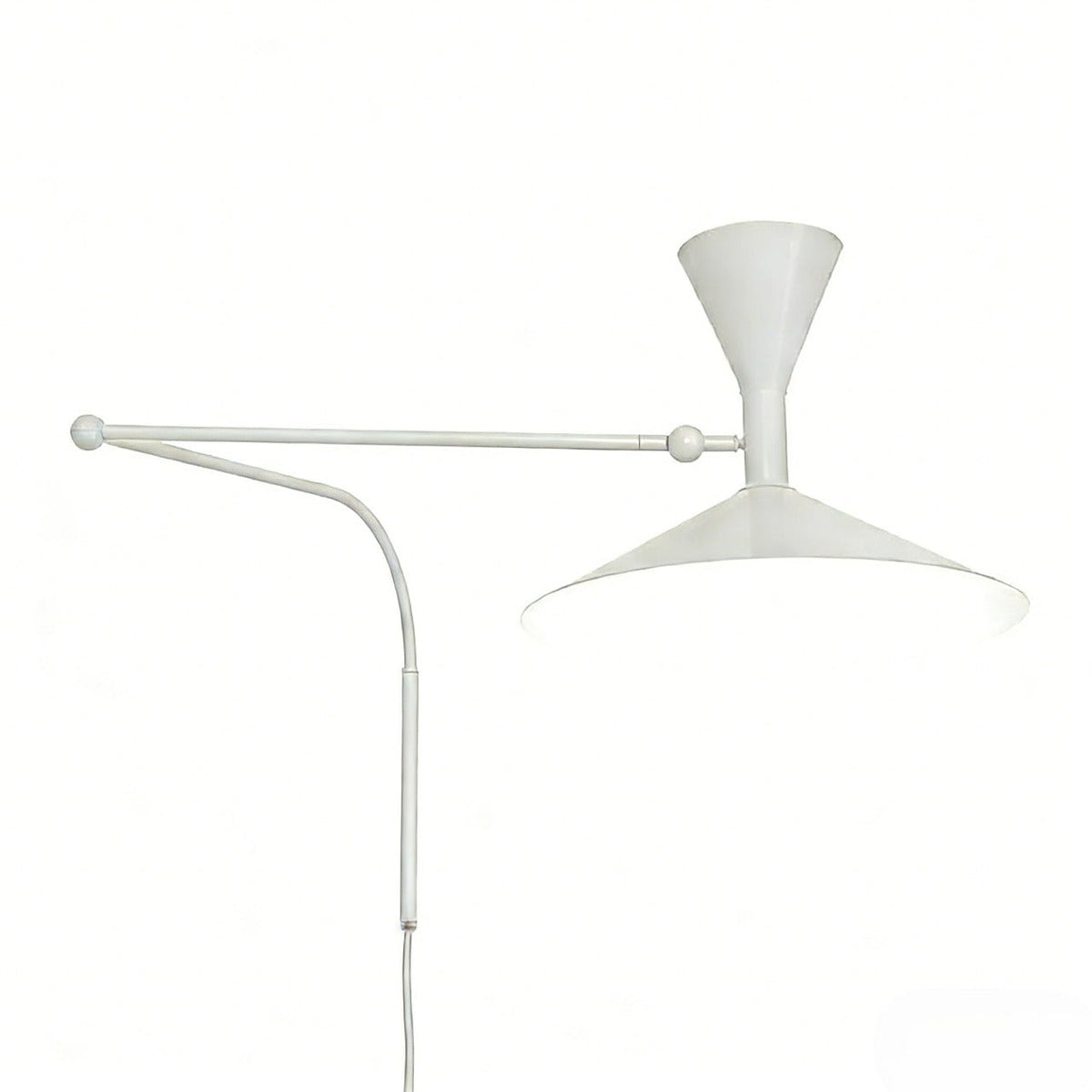 Retro Double Cone Wall Light with Adjustable Swing Arm