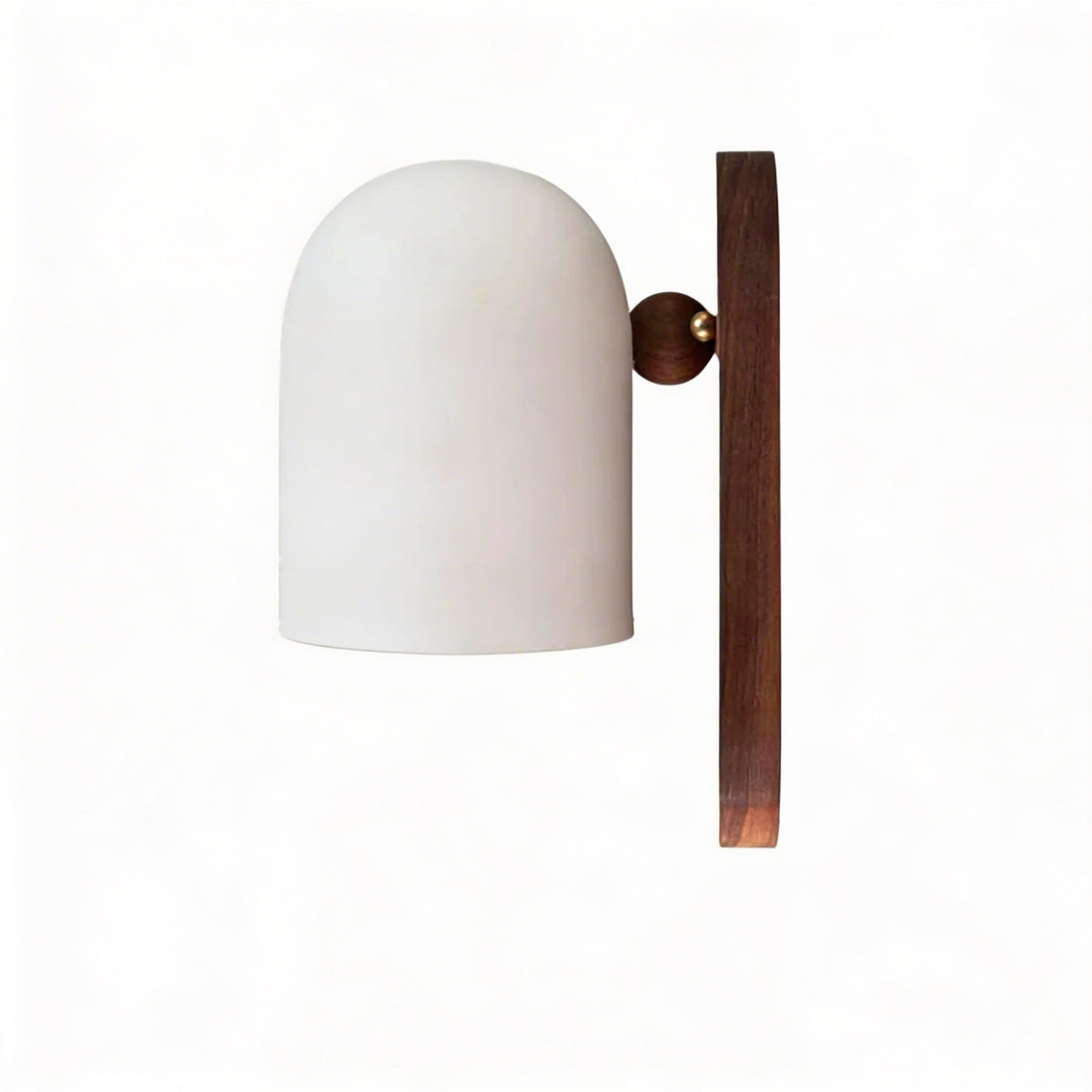 Minimalist LED Wall Light with Walnut Wood Accent, Dimmable