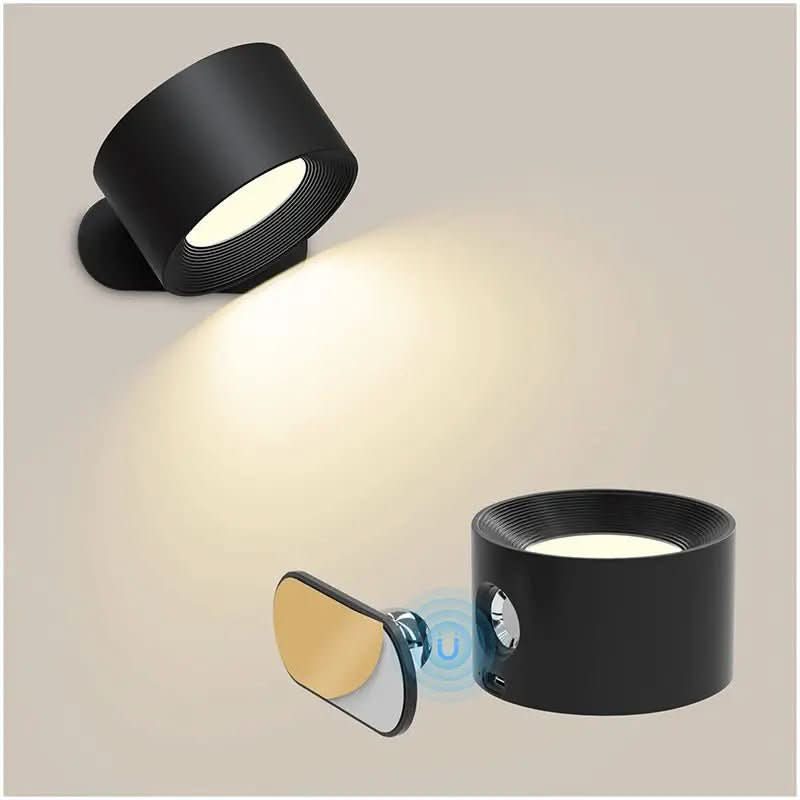 Cordless Wall Light with 360 Degree Head and USB-C Charging
