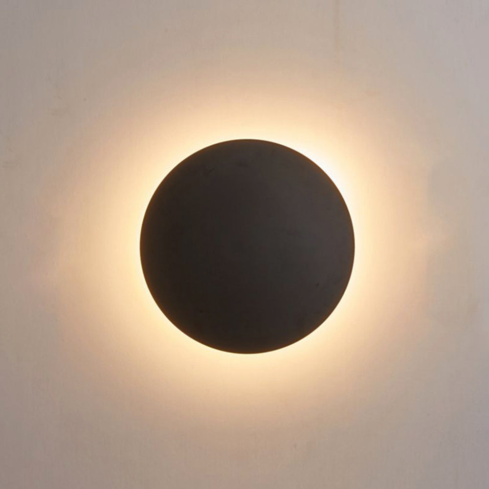 Minimalist Disc Wall Light with Halo Glow, 20 to 50 cm