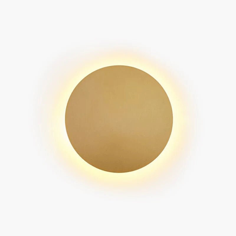 Minimalist Disc Wall Light with Halo Glow, 20 to 50 cm