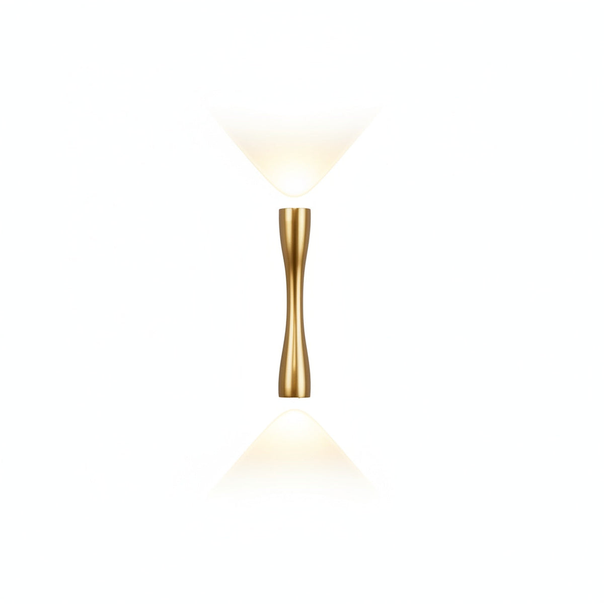 Minimalist Up Down Wall Light with Hourglass Profile