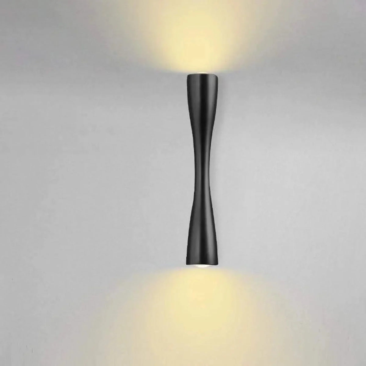 Minimalist Up Down Wall Light with Hourglass Profile