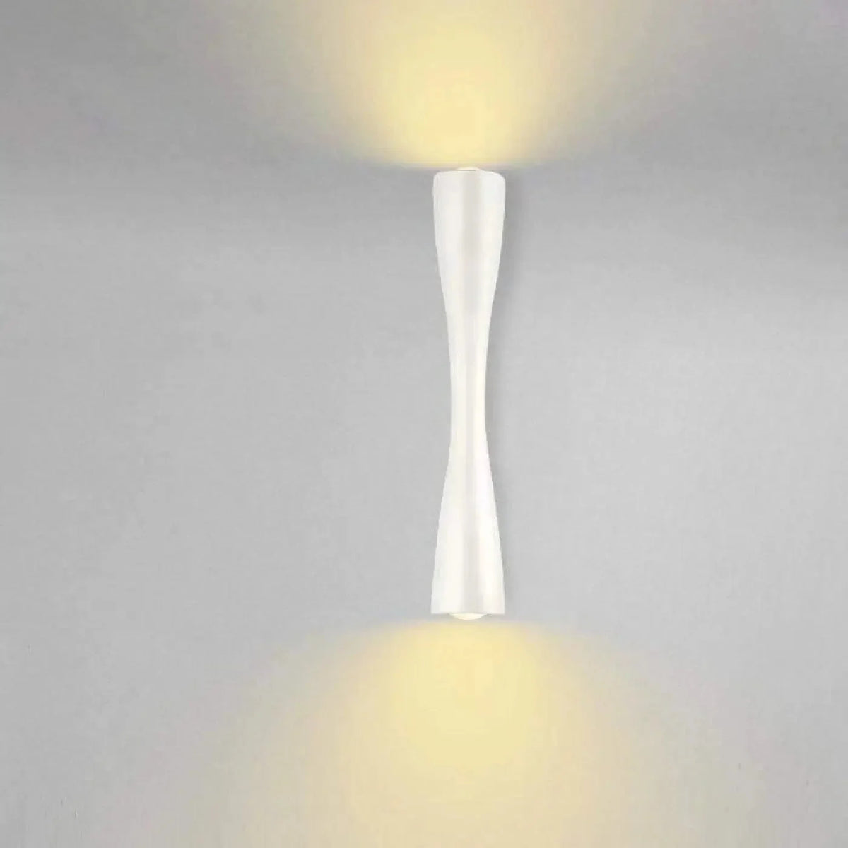 Minimalist Up Down Wall Light with Hourglass Profile