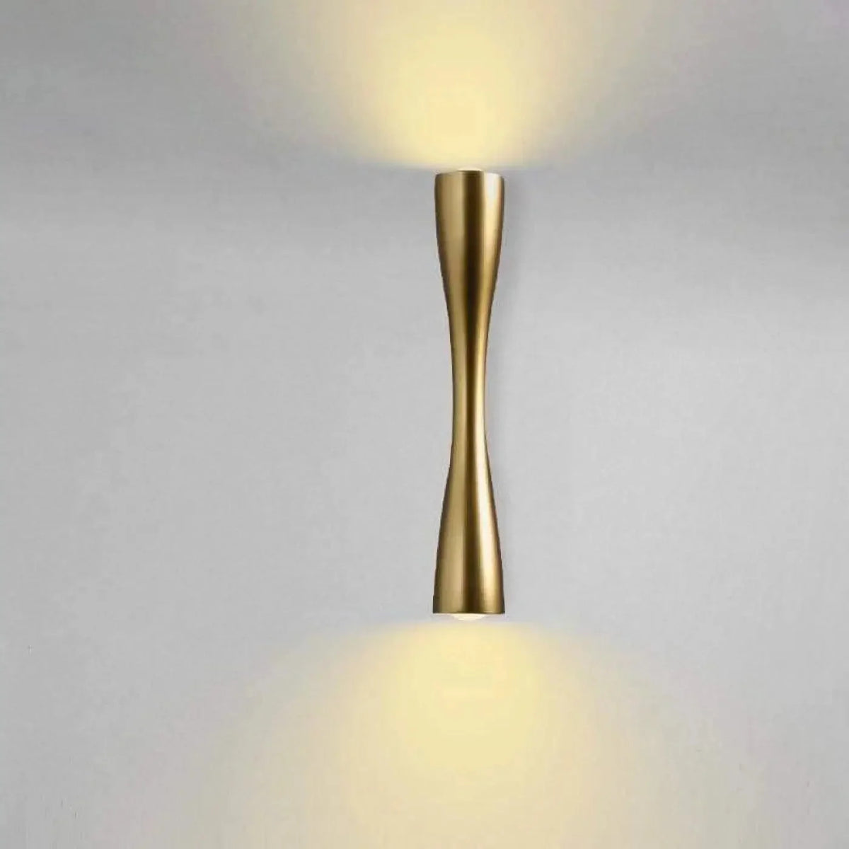 Minimalist Up Down Wall Light with Hourglass Profile