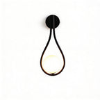 Nordic Teardrop Wall Light with Opal Glass Globe, E27