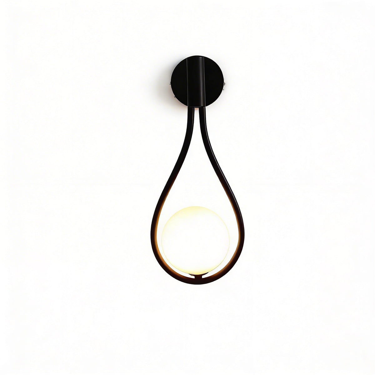 Nordic Teardrop Wall Light with Opal Glass Globe, E27