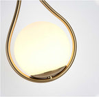 Nordic Teardrop Wall Light with Opal Glass Globe, E27