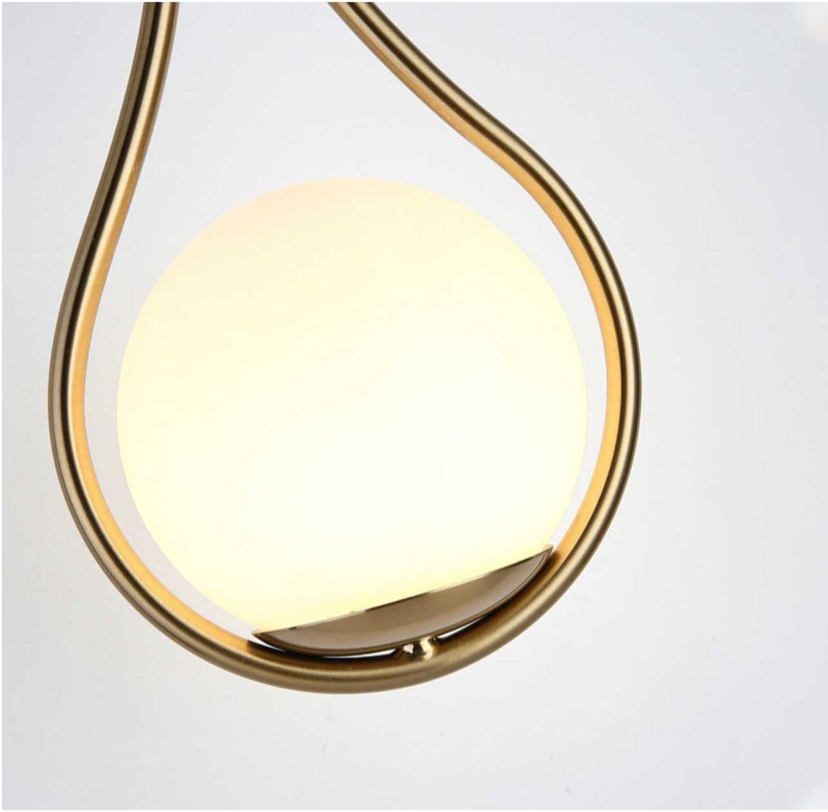 Nordic Teardrop Wall Light with Opal Glass Globe, E27