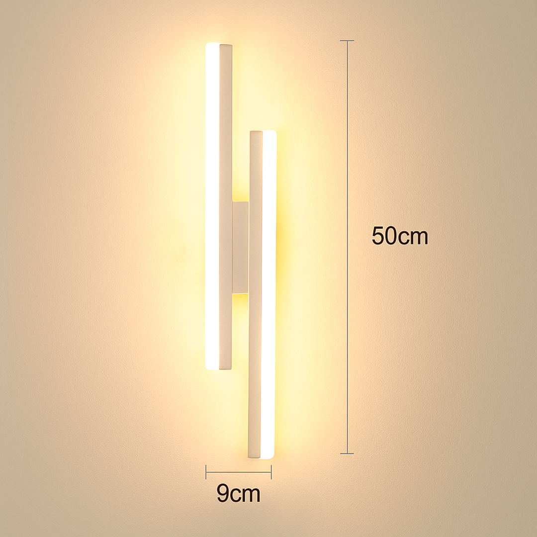 Minimalist Double Bar Wall Light, Colour Adjustable LED