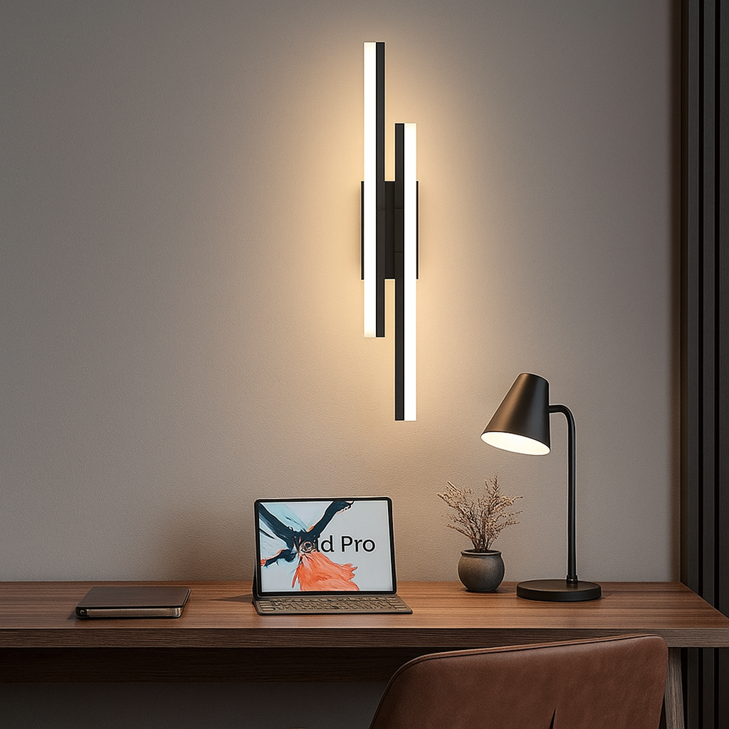 Minimalist Double Bar Wall Light, Colour Adjustable LED