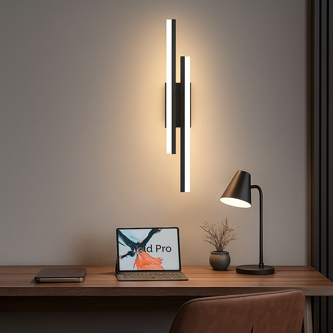 Minimalist Double Bar Wall Light, Colour Adjustable LED